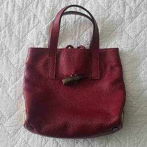Vintage red burberry mini tote bag